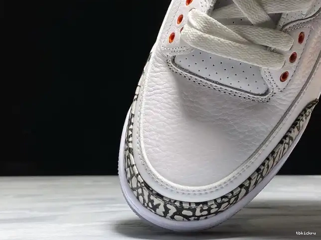 Rep TBK Jordan 3 white mens THROW LINE